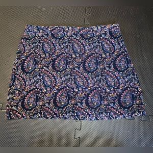 Love by Design - blue paisley corduroy mini skirt - Size L